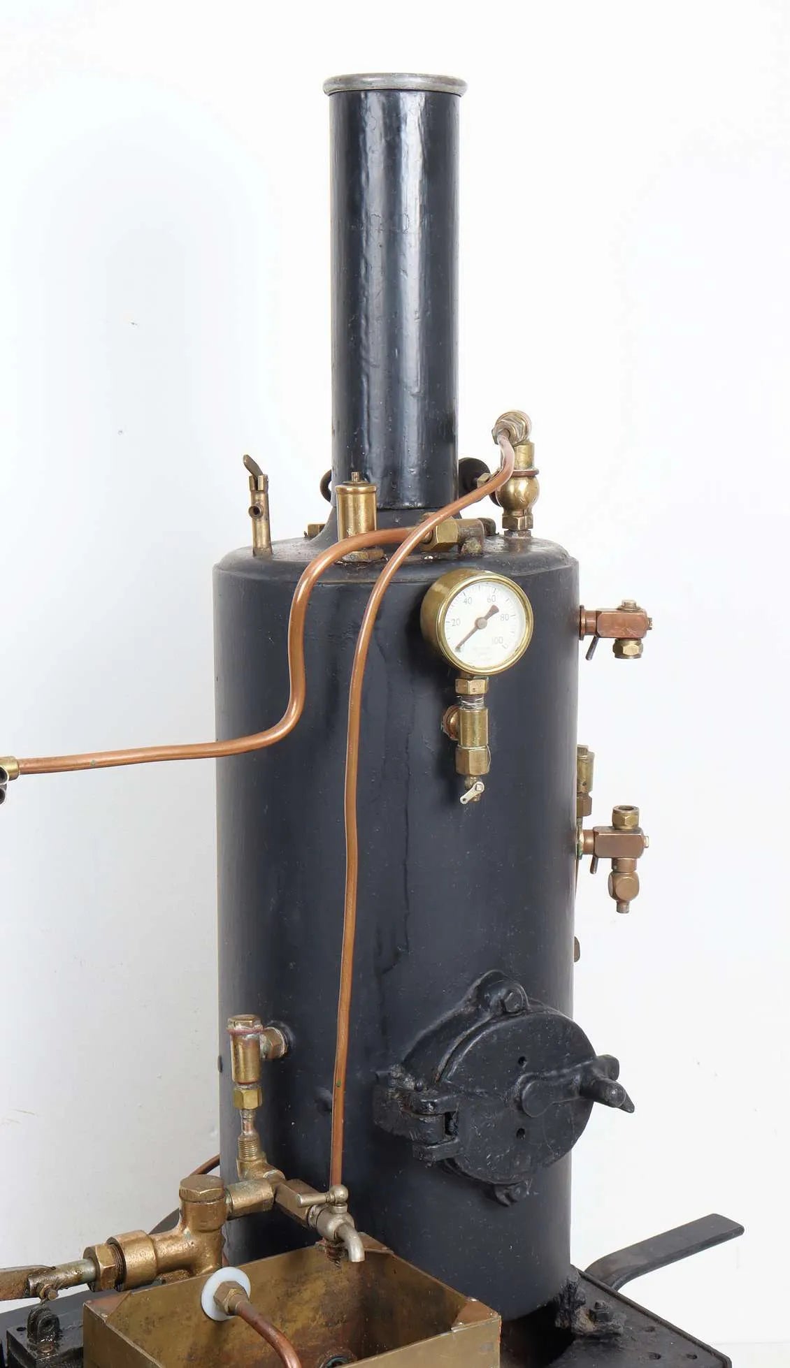 Stuart No.1 with vertical boiler on iron-wheeled trolley