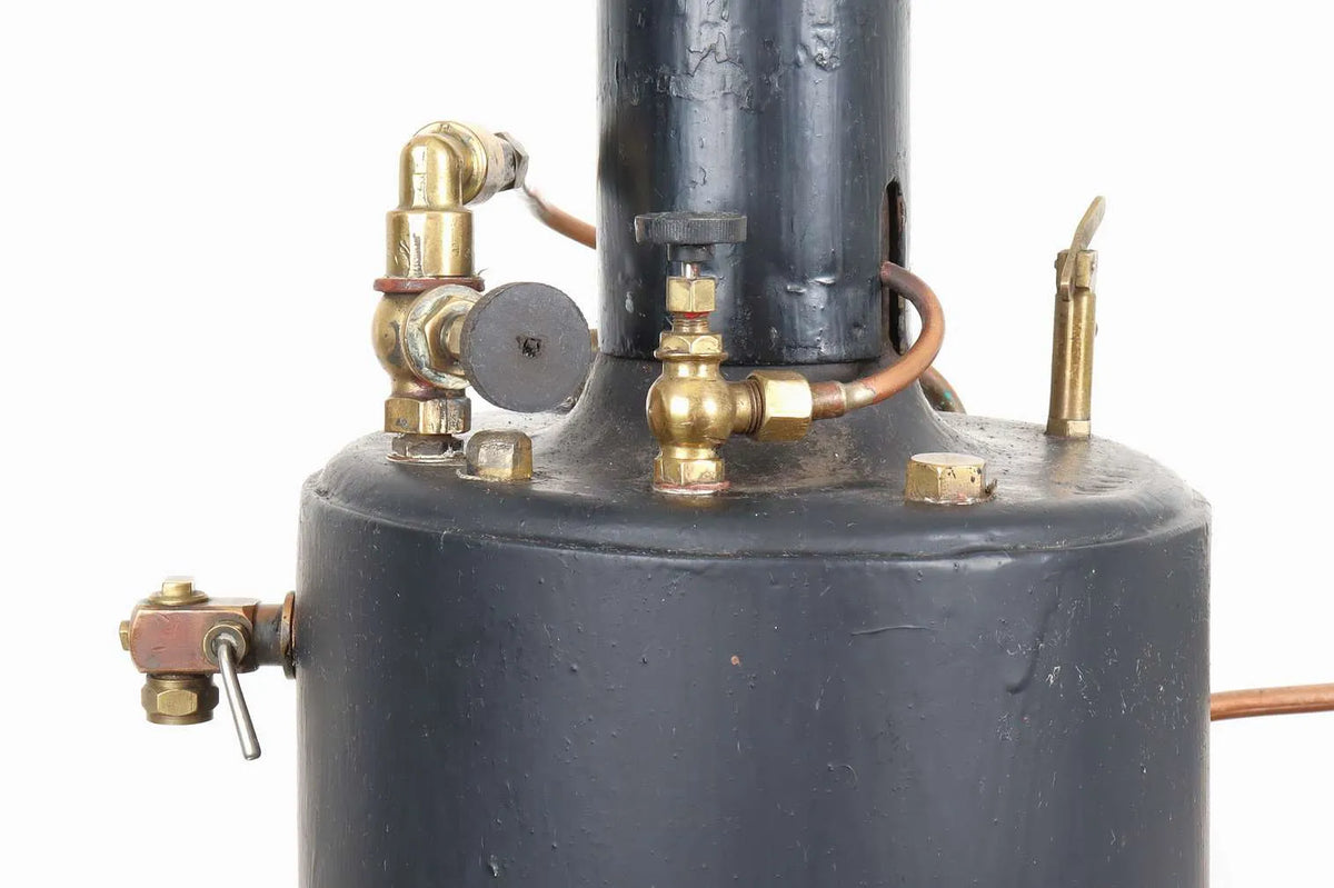 Stuart No.1 with vertical boiler on iron-wheeled trolley