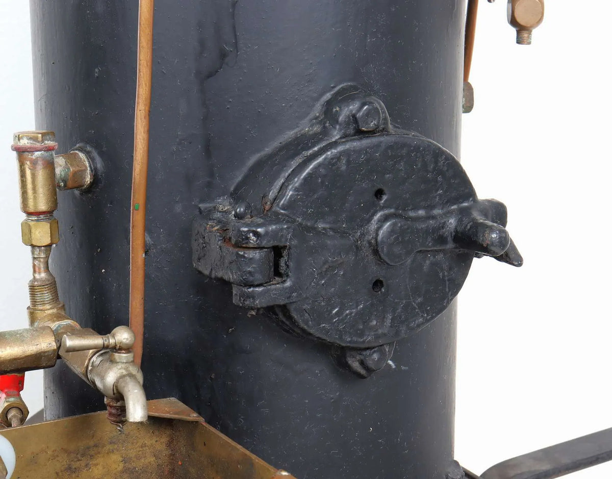 Stuart No.1 with vertical boiler on iron-wheeled trolley