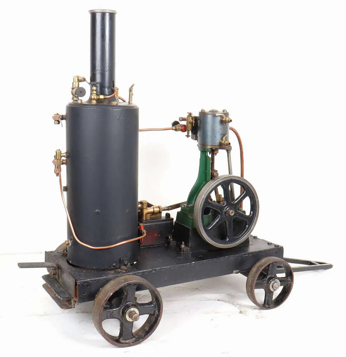 Stuart No.1 with vertical boiler on iron-wheeled trolley