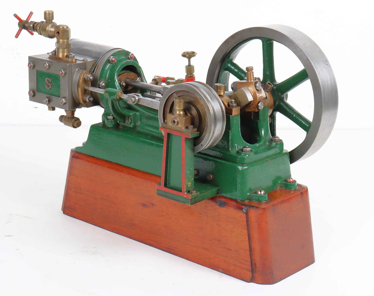 Stuart No.9 horizontal mill engine with boiler feed pump