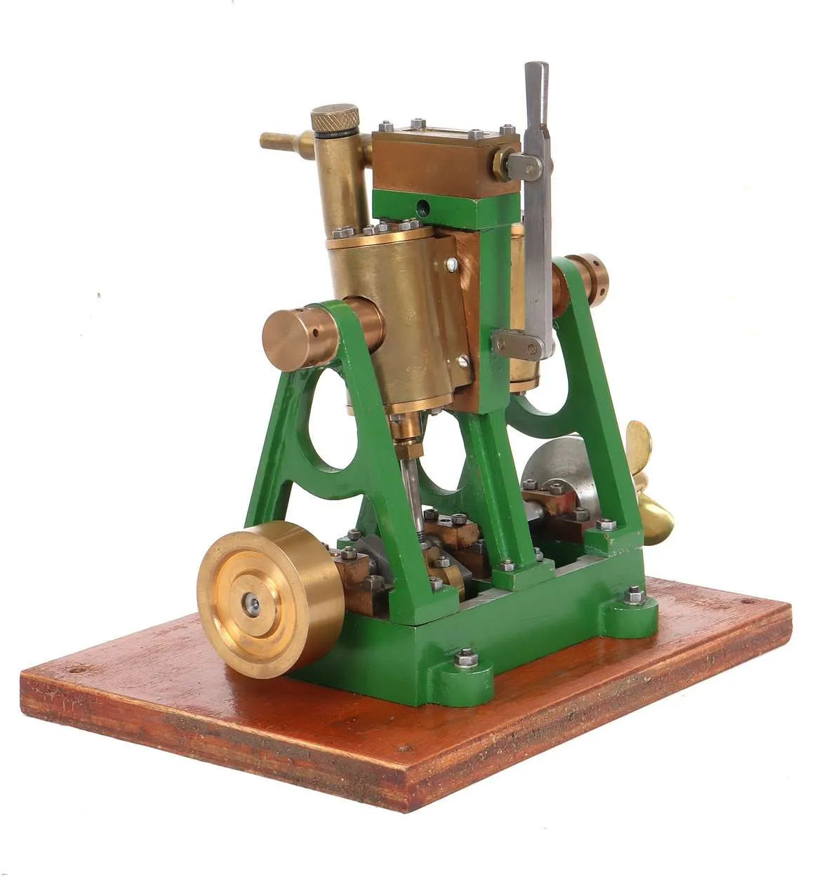 Oscillating vertical twin with propellor