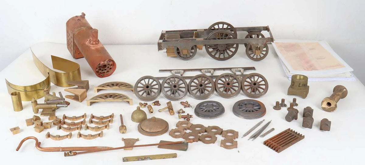 3 1/2 inch gauge "Jenny Lind" chassis, boiler & castings