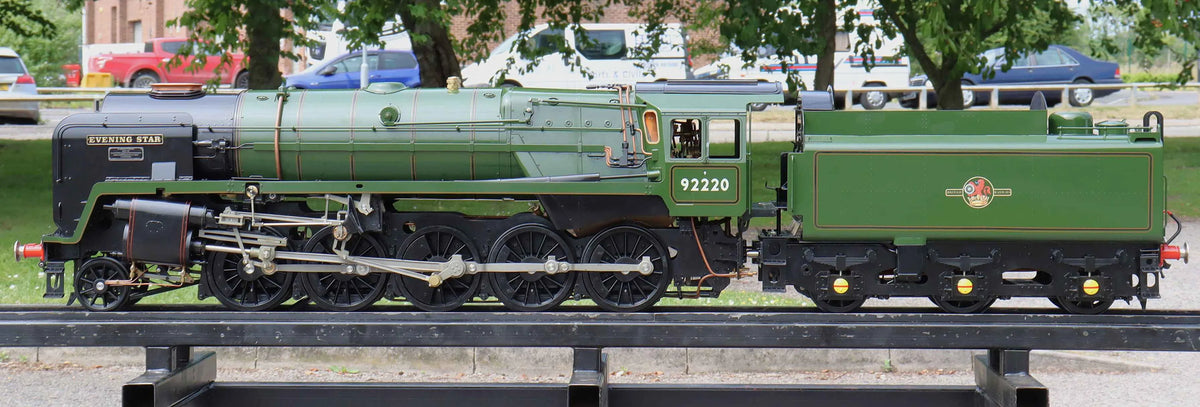 New, unsteamed 5 inch gauge BR 9F 2-10-0 "Evening Star"