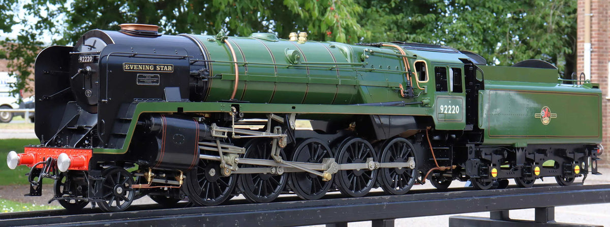 New, unsteamed 5 inch gauge BR 9F 2-10-0 "Evening Star"