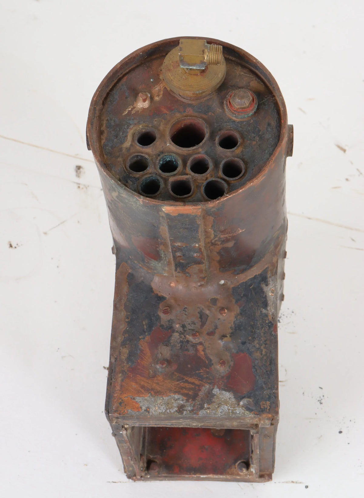 Three small locomotive boilers
