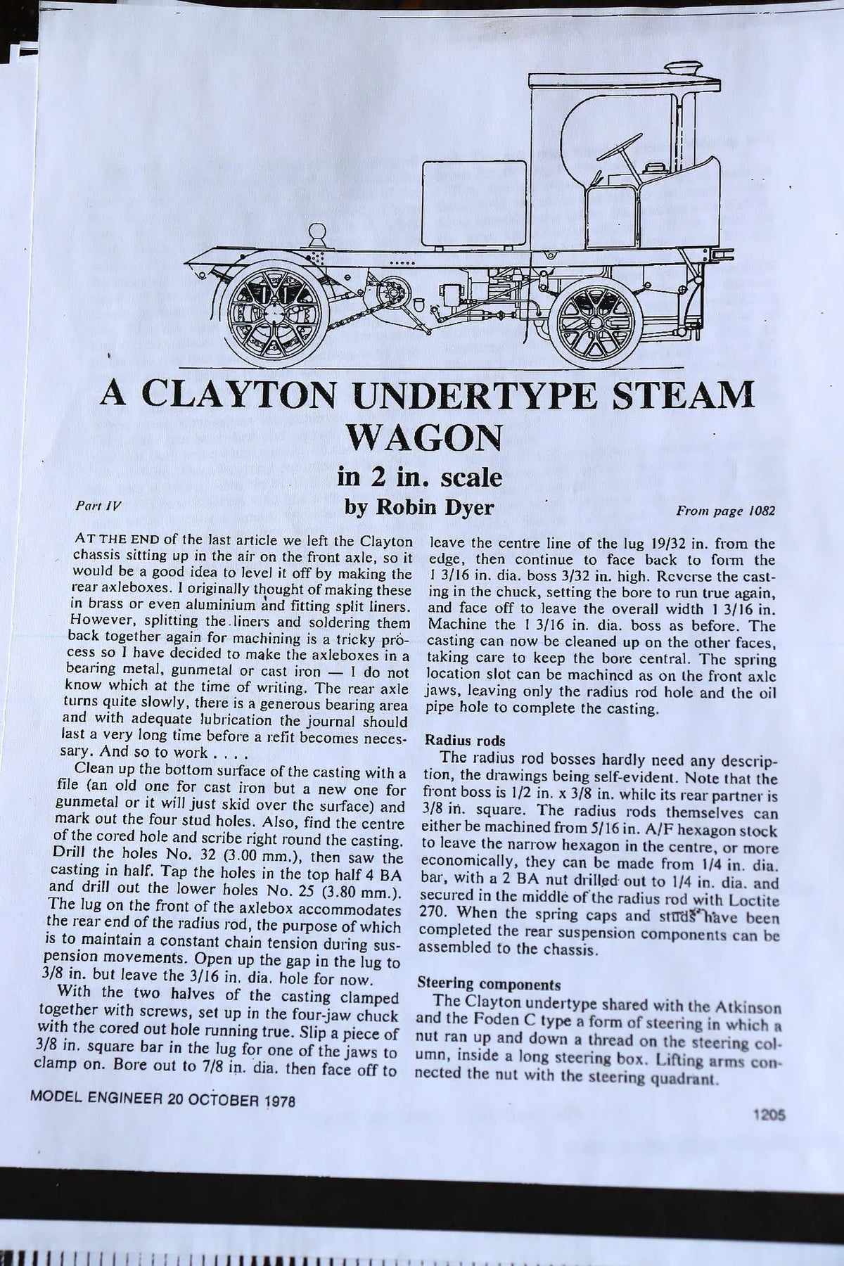 4 inch scale Clayton steam wagon