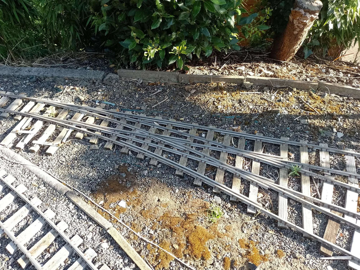 5 inch gauge railway including track, rail, turnout, double slip, turntable