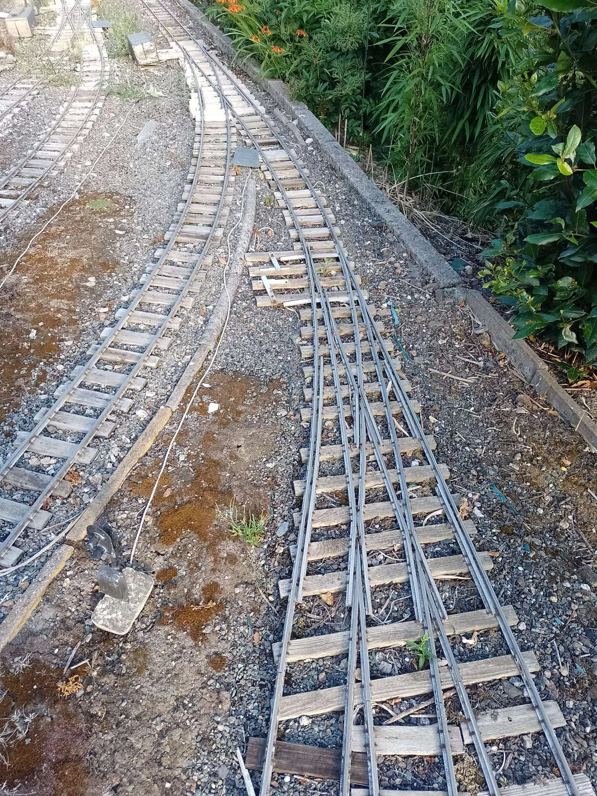 5 inch gauge railway including track, rail, turnout, double slip, turntable