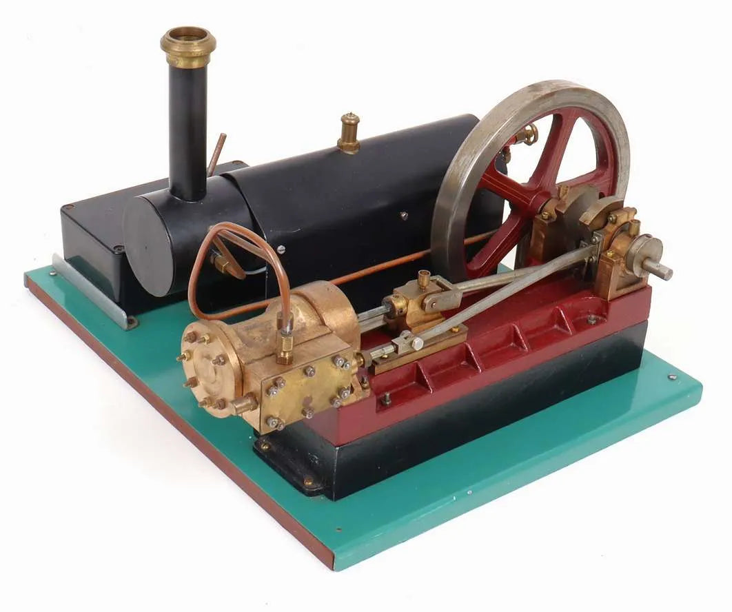 Horizontal mill engine with boiler