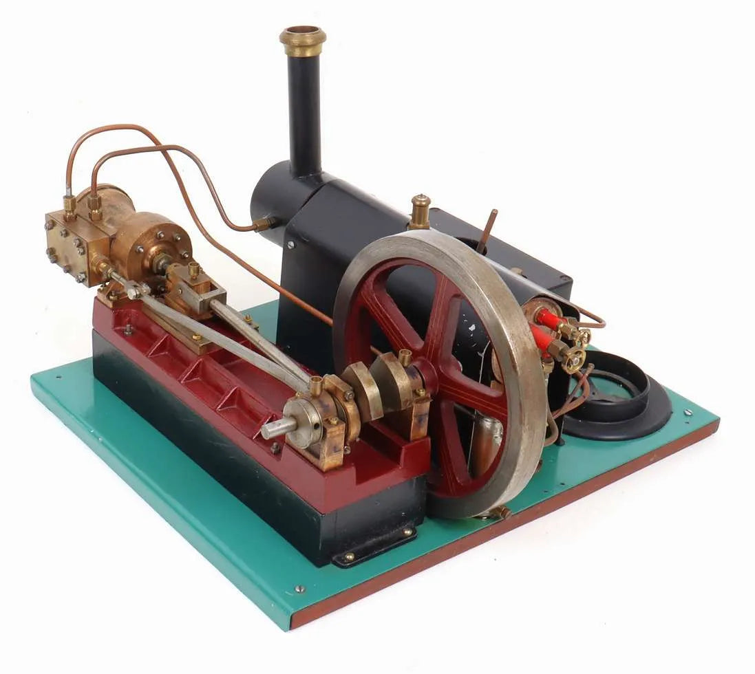 Horizontal mill engine with boiler