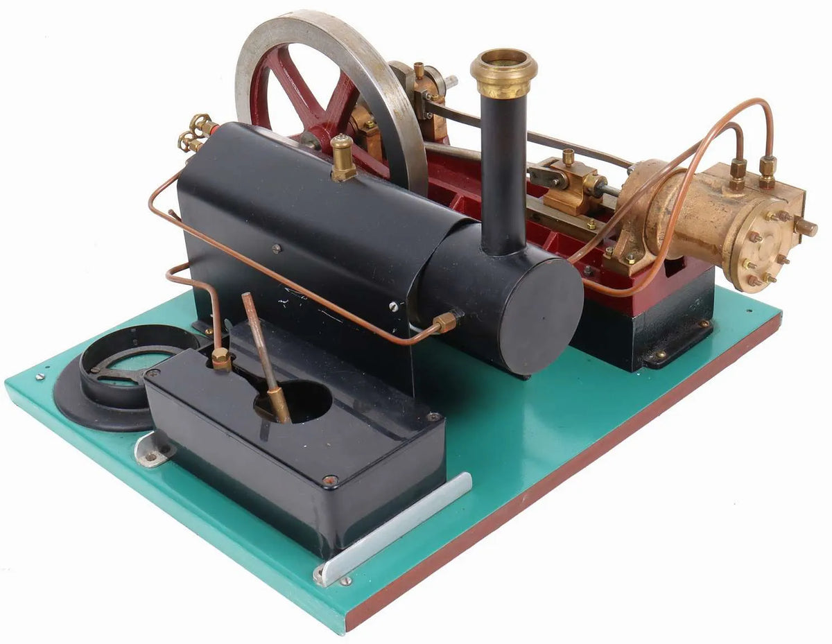 Horizontal mill engine with boiler
