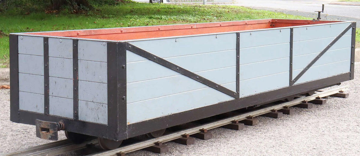 7 1/4 inch narrow gauge bogie plank wagon