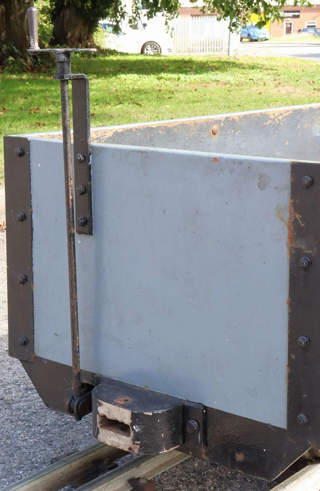 7 1/4 inch narrow gauge four wheel box plank wagon