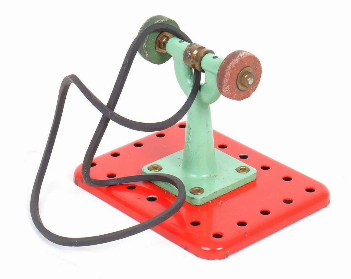 Mamod power press, miniature grinding machine and SEL model fan