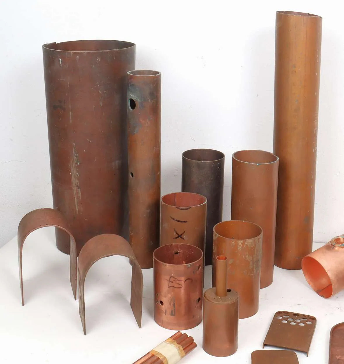 Box of assorted boiler materials