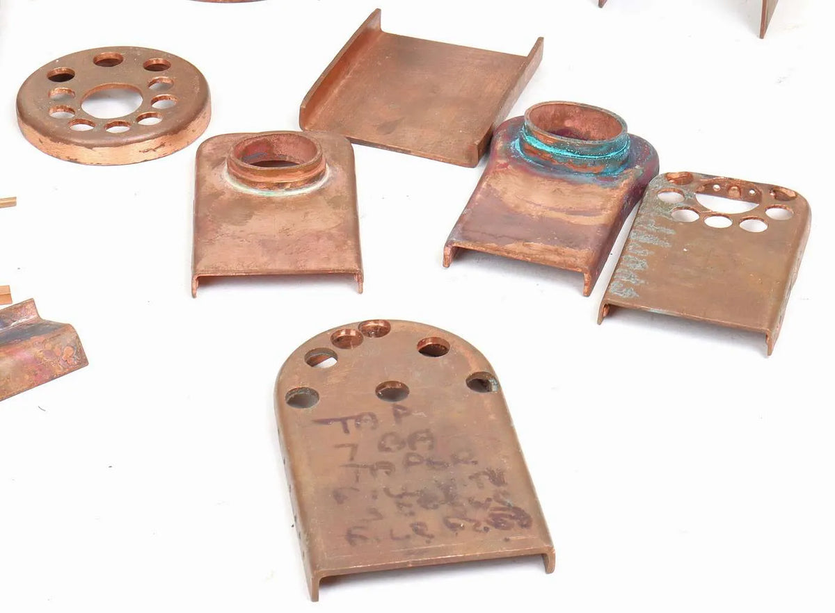 Box of assorted boiler materials