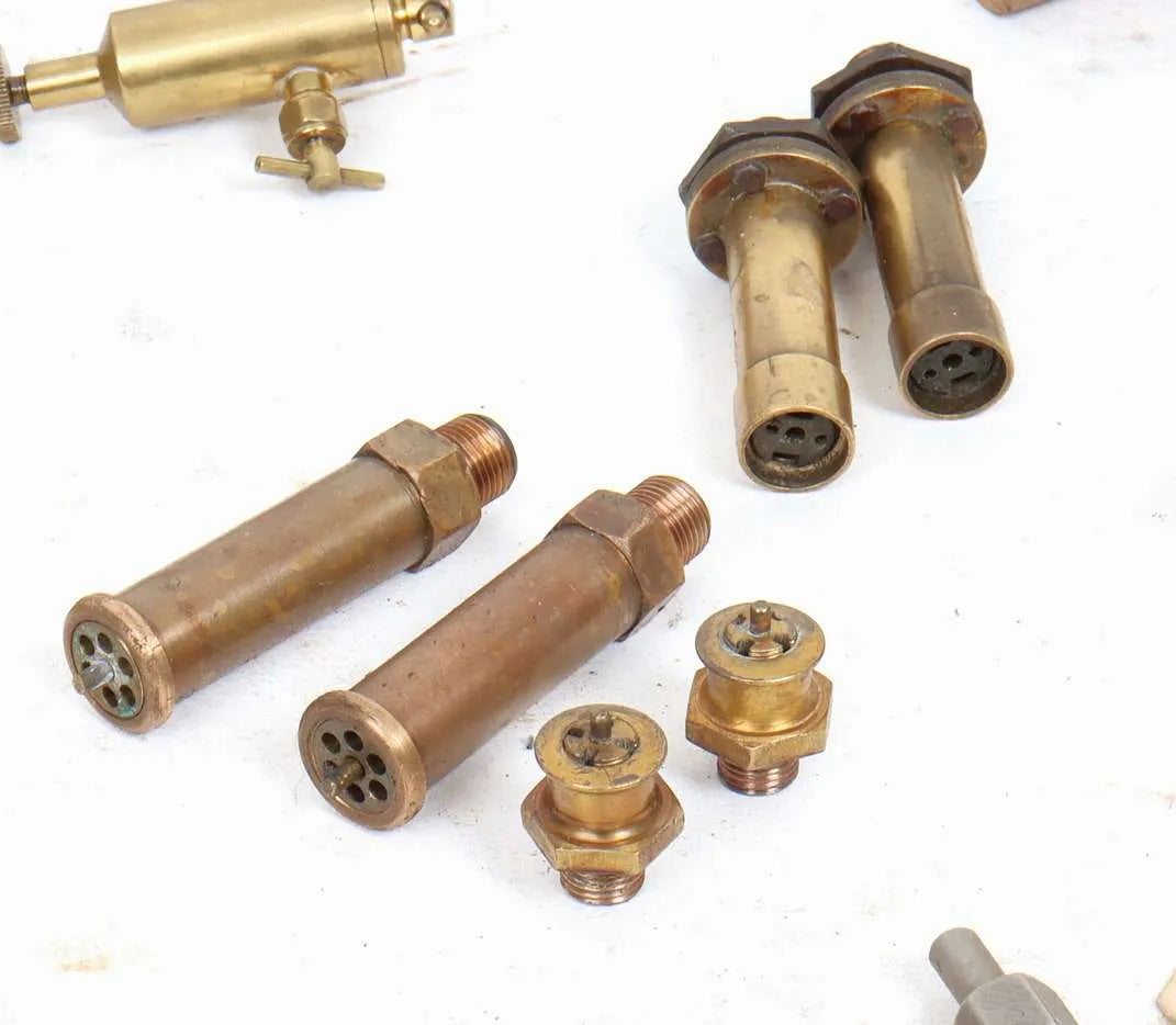 Box of fittings, injectors, pumps etc