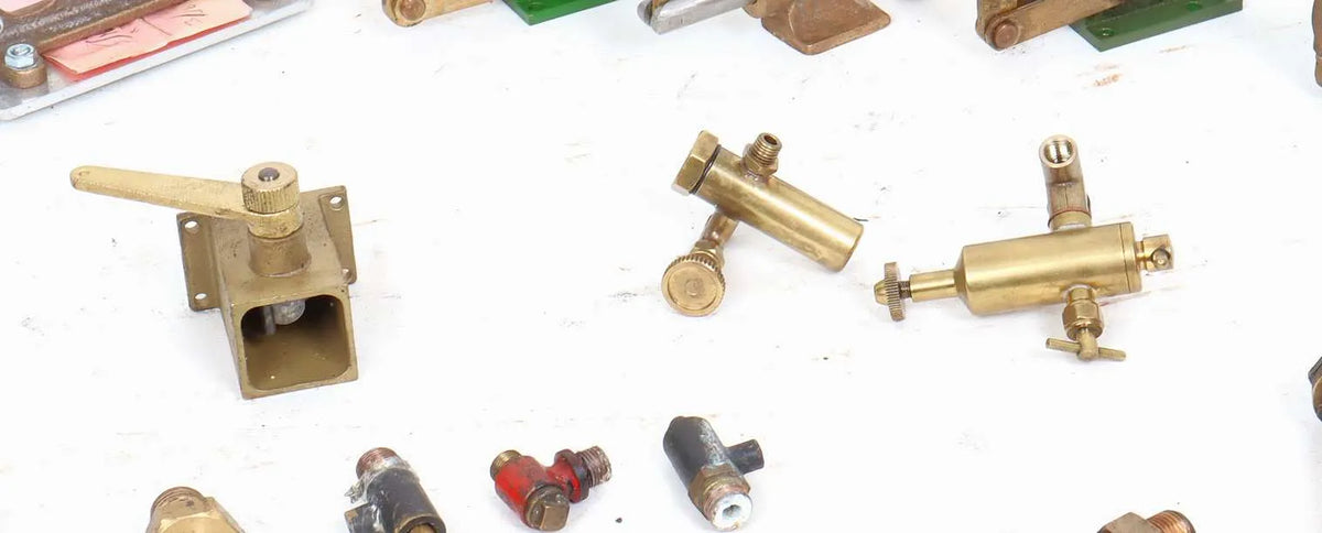 Box of fittings, injectors, pumps etc