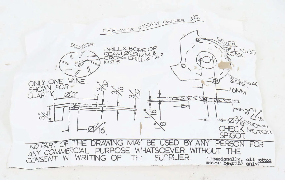 Reeves "Pee-wee" steam raising blower castings