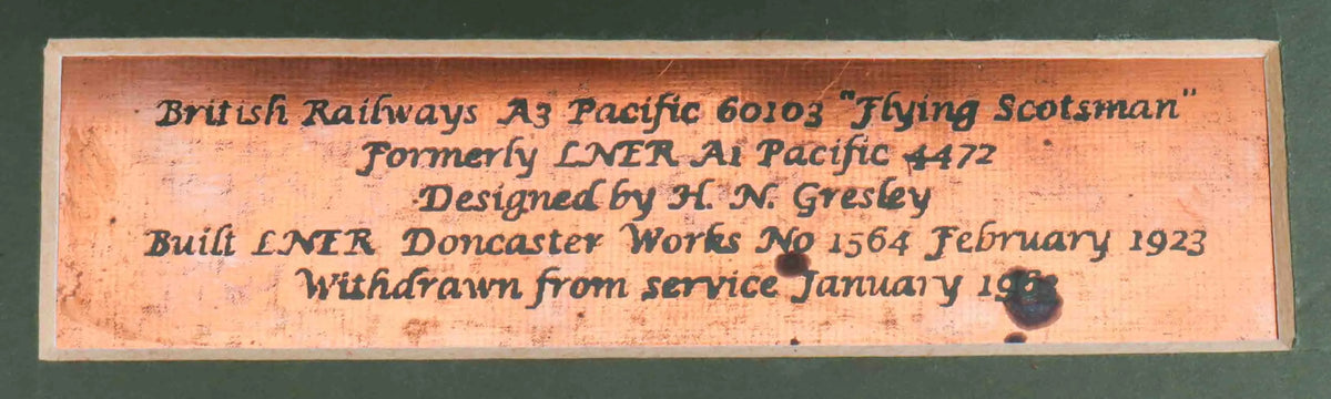 Gauge 1 Aster LNER A3 No.60103 "Flying Scotsman"