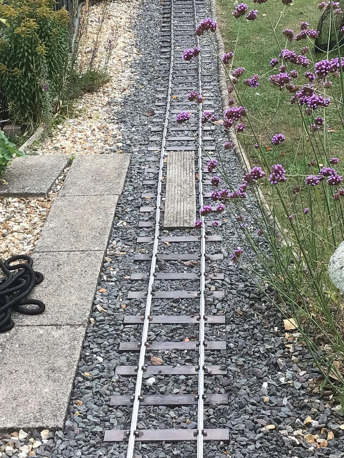 300m of 7 1/4 inch gauge track with seven turnouts