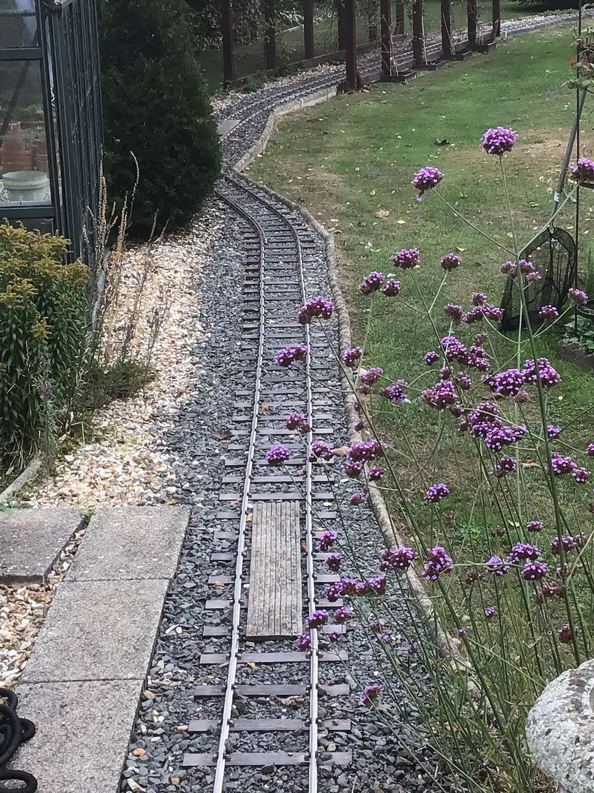 300m of 7 1/4 inch gauge track with seven turnouts