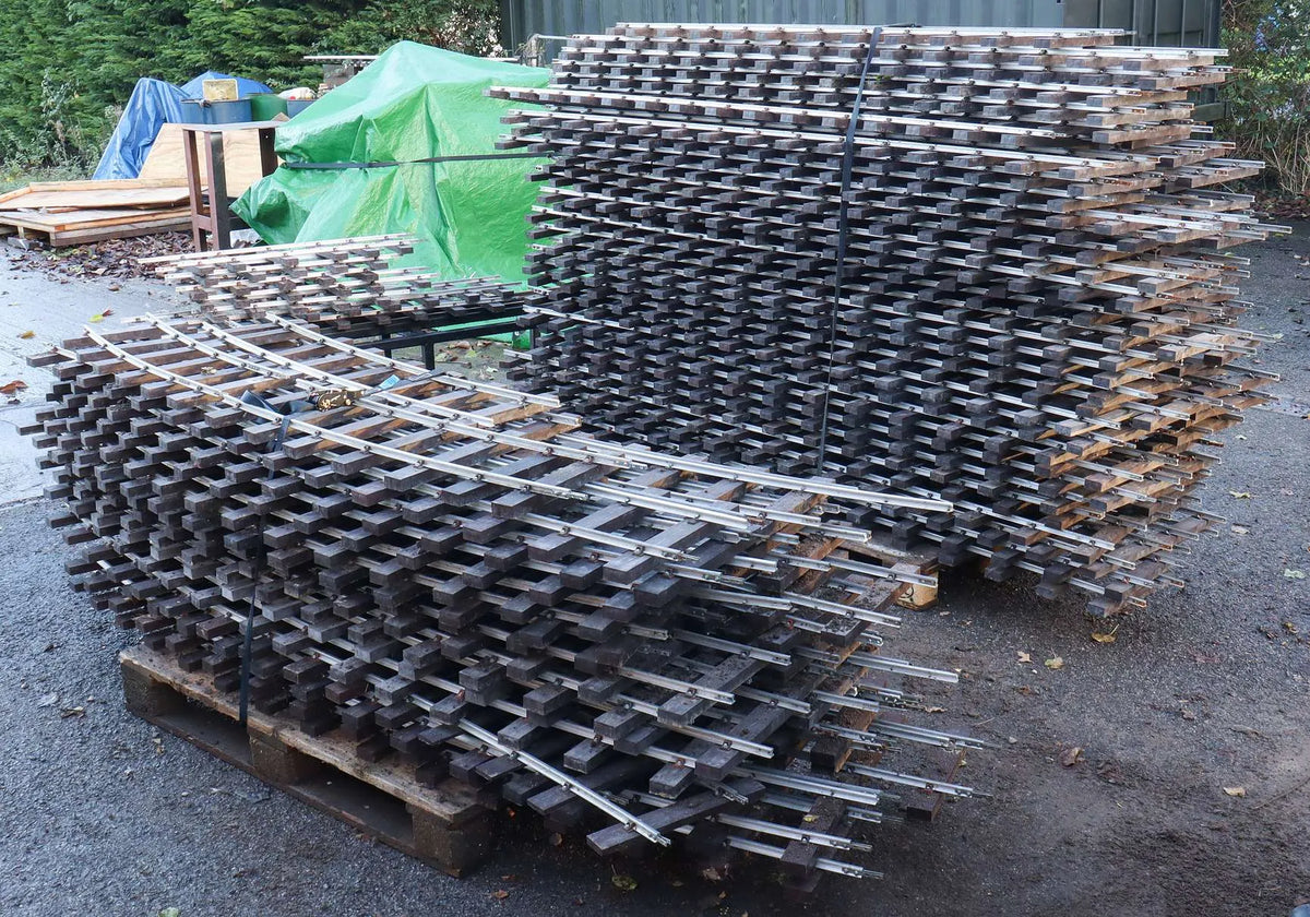 300m of 7 1/4 inch gauge track with seven turnouts