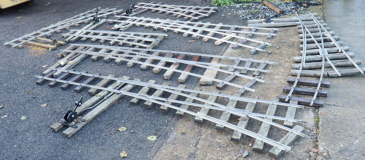 300m of 7 1/4 inch gauge track with seven turnouts