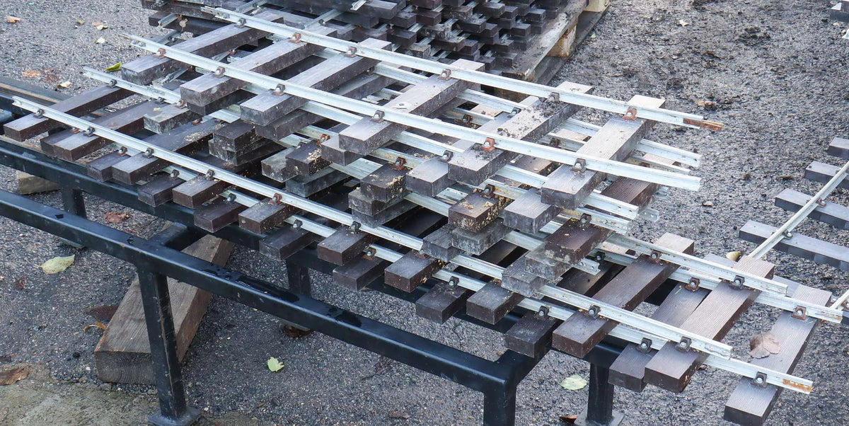 300m of 7 1/4 inch gauge track with seven turnouts