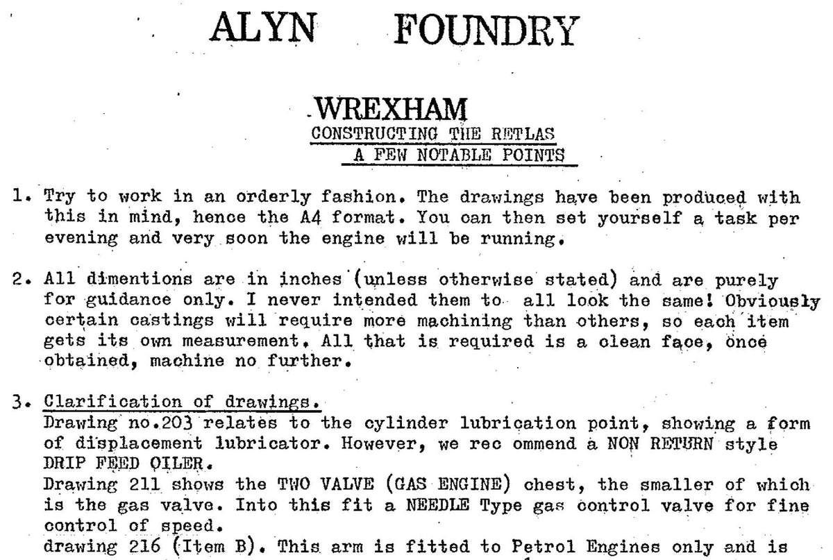 Alyn Foundry Retlas castings