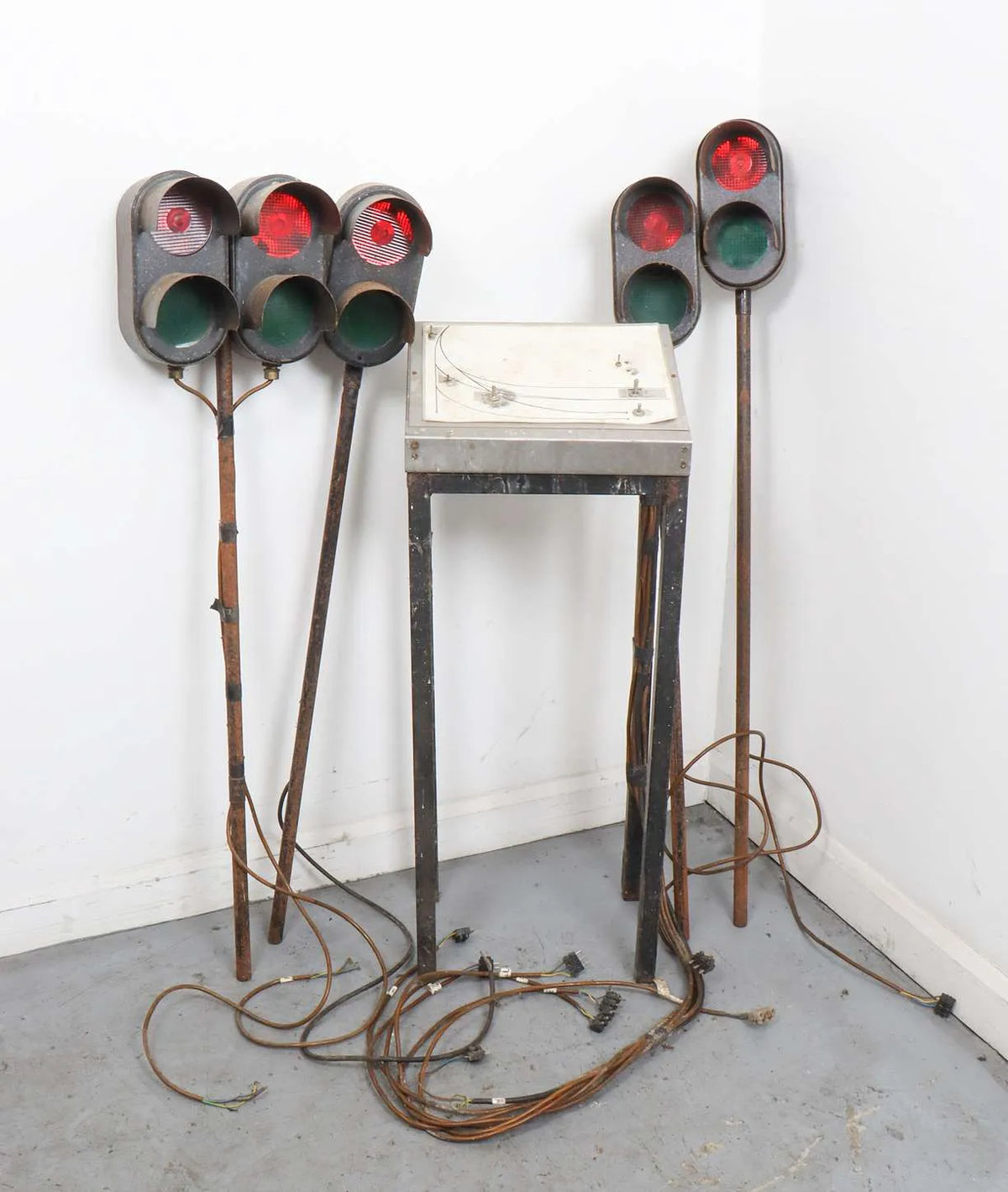 Set of four colour light signals