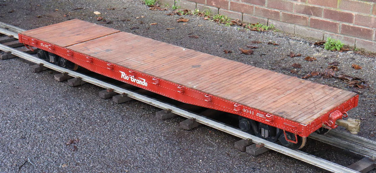 7 1/4 inch gauge air-braked D&RGW flat bed wagon
