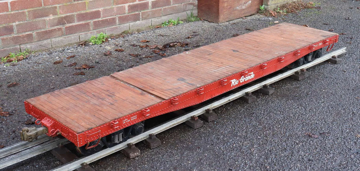7 1/4 inch gauge air-braked D&RGW flat bed wagon