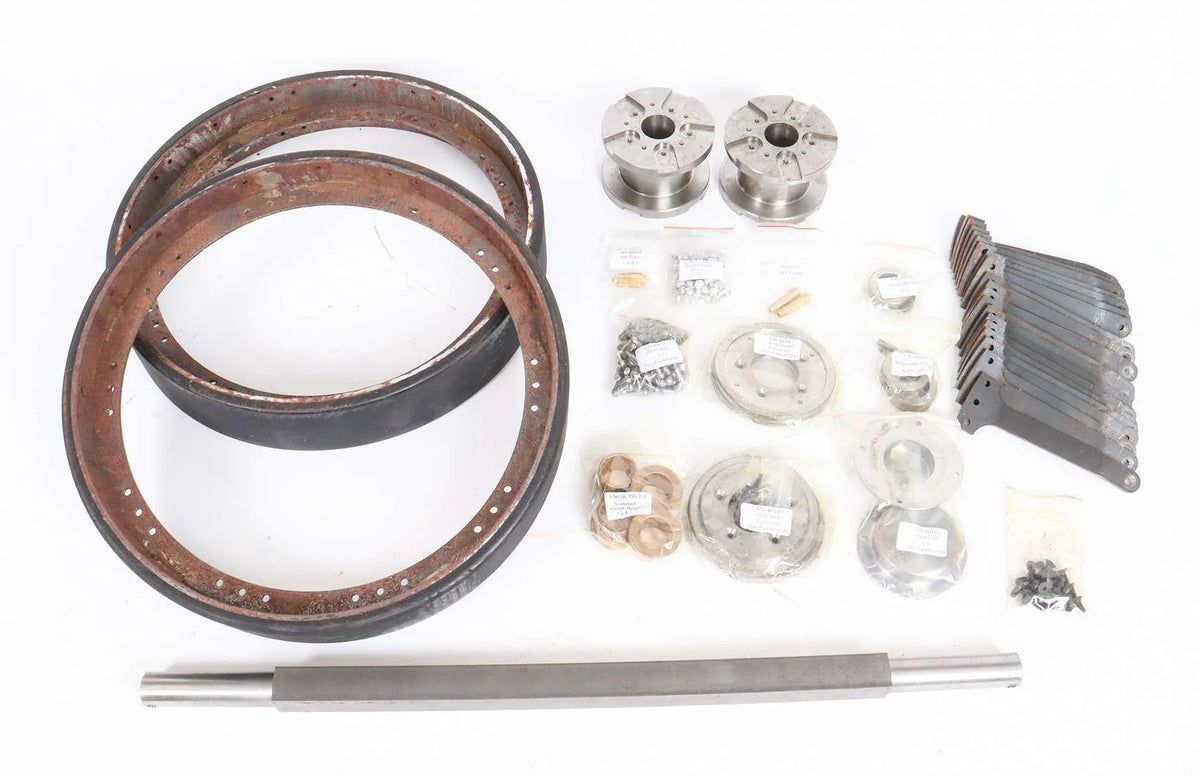 Pair 4 inch scale wheels with vulcanised tyres