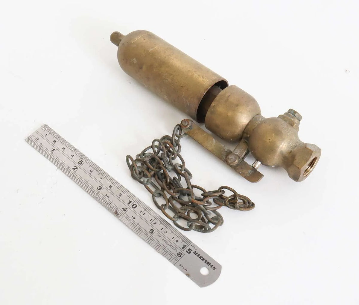 Collection of full-size lubricators, safety valve, whistle