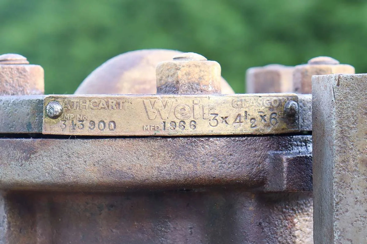 3 x 4 1/2 x 6 Weir steam pump