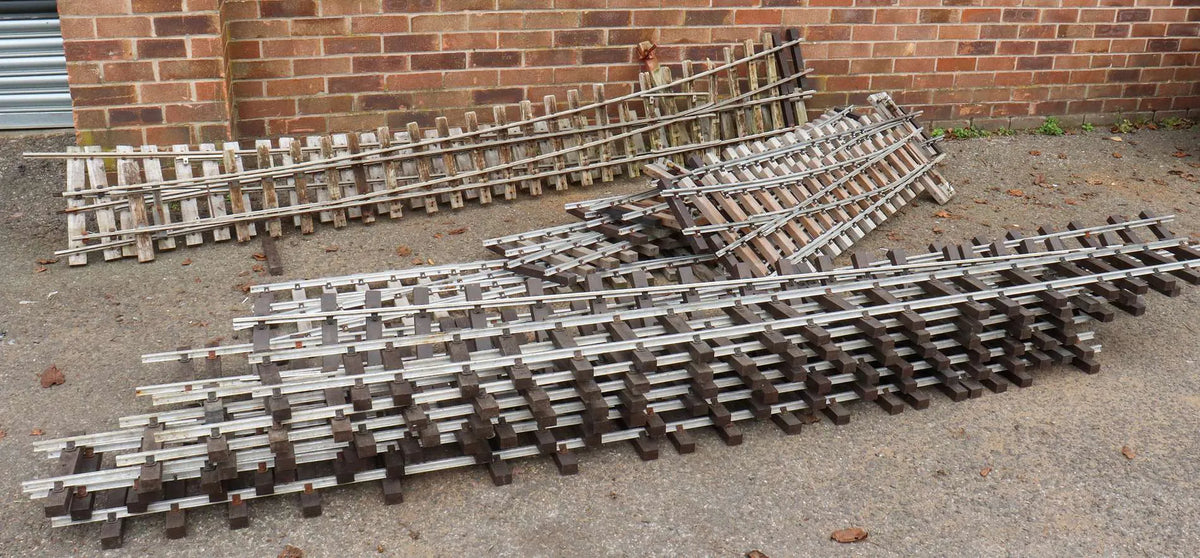 25m 5 inch gauge track with 9 turnouts