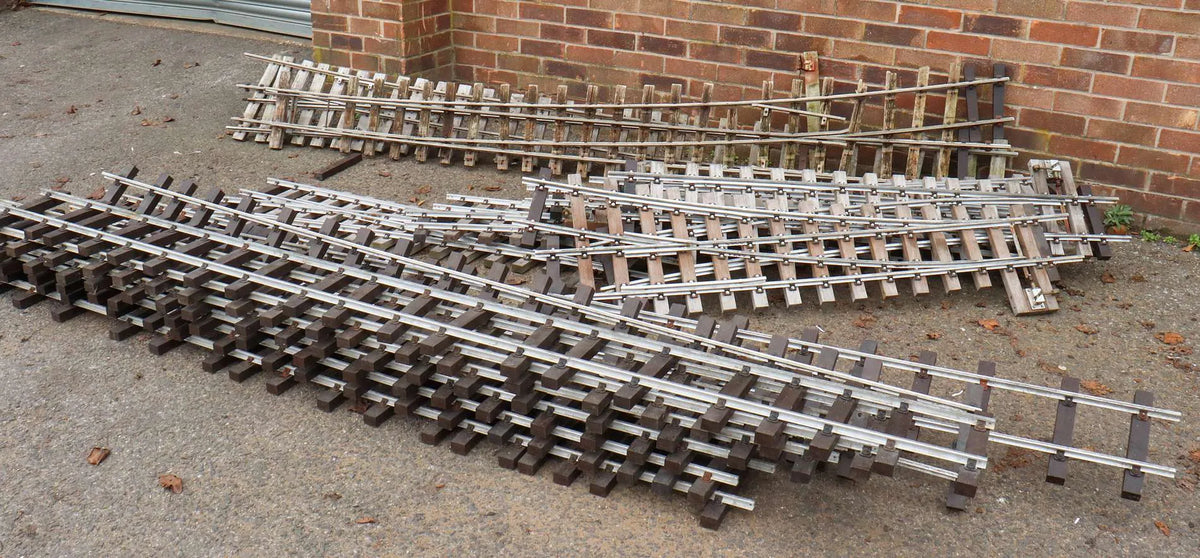 25m 5 inch gauge track with 9 turnouts