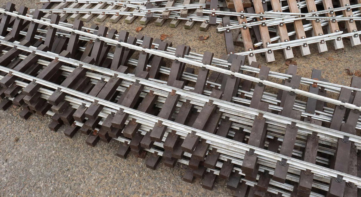 25m 5 inch gauge track with 9 turnouts