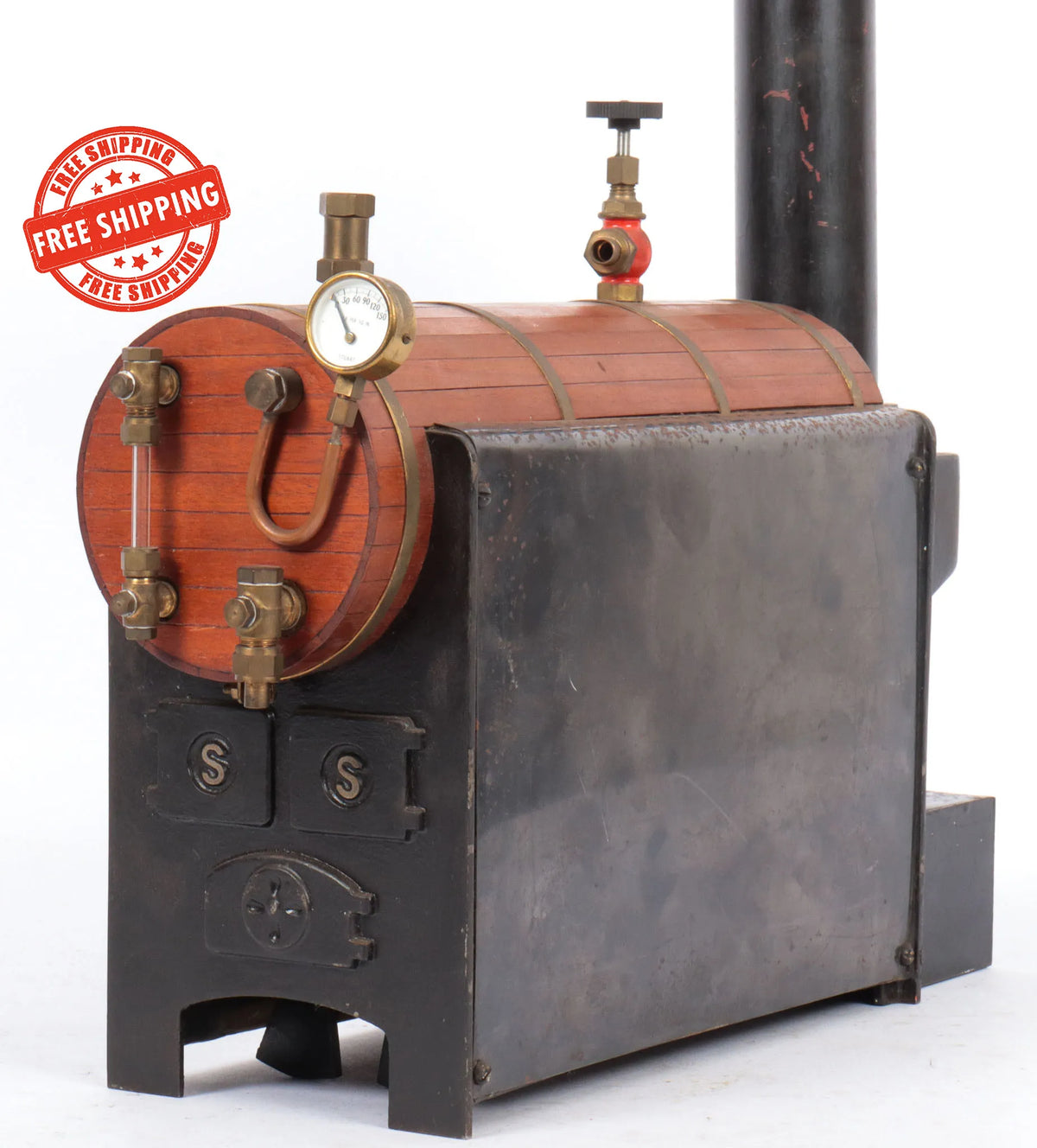 Stuart 504 spirit-fired boiler with burner