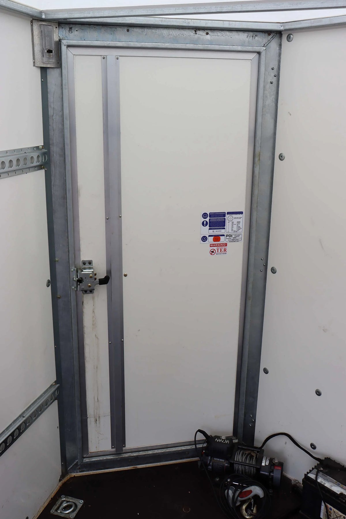 Ifor Williams BV105 twin axle box trailer with winch