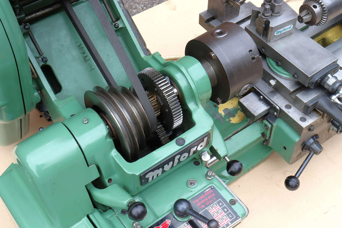 Myford Super 7B lathe with tooling
