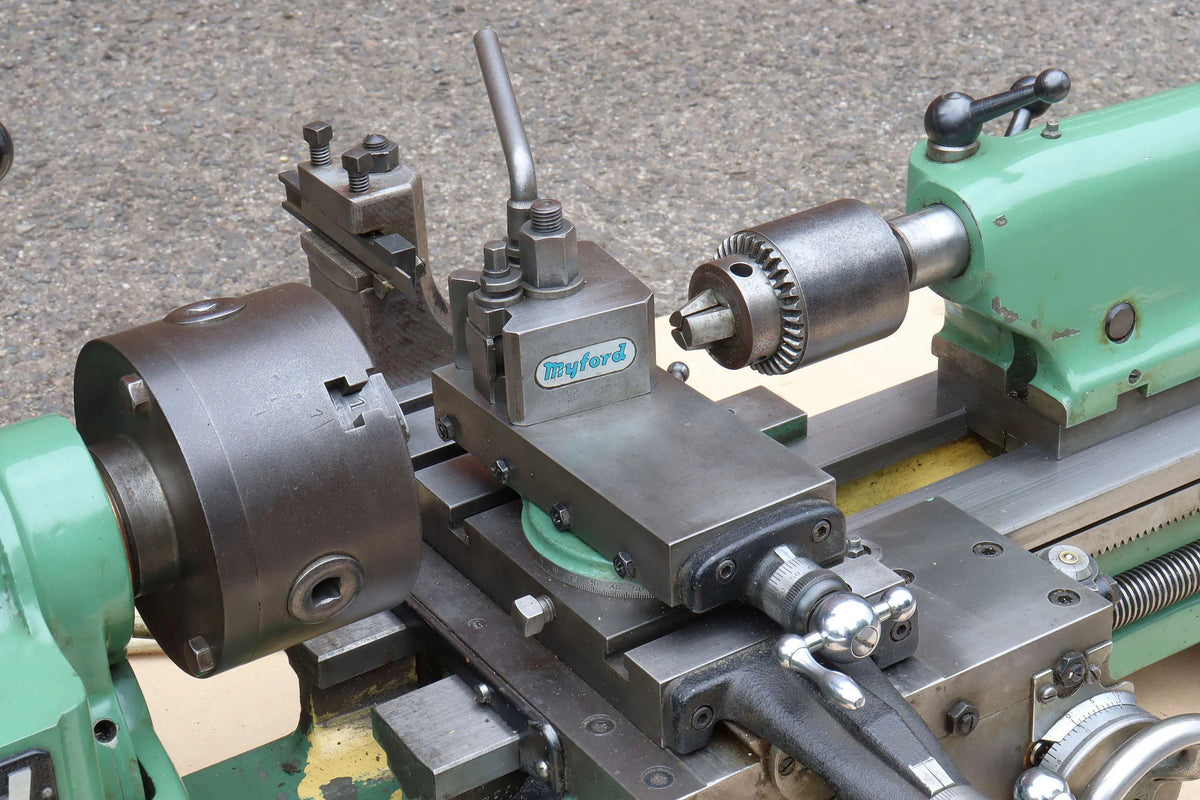 Myford Super 7B lathe with tooling