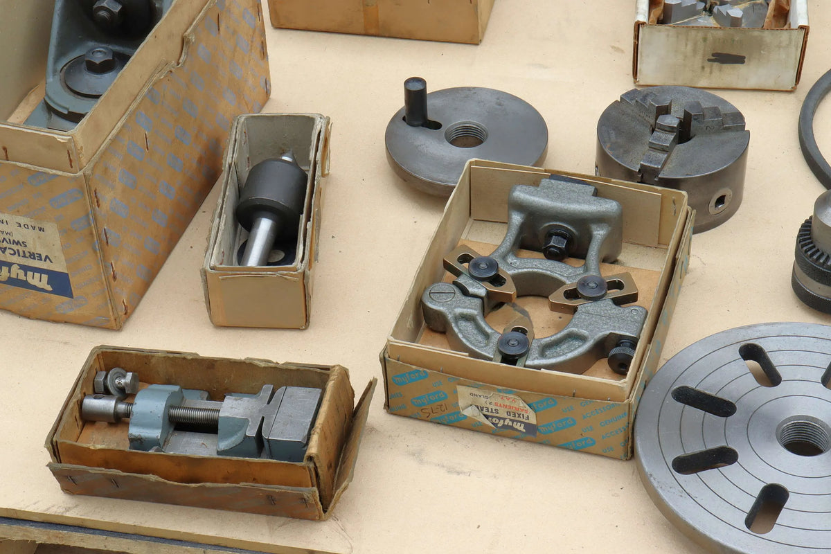 Myford Super 7B lathe with tooling