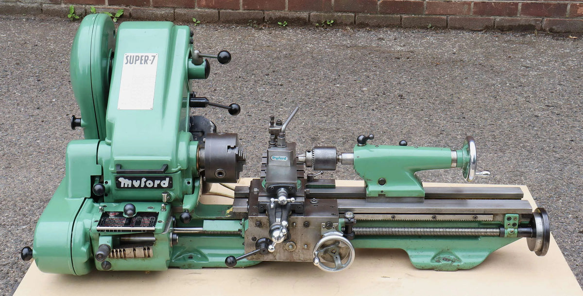 Myford Super 7B lathe with tooling