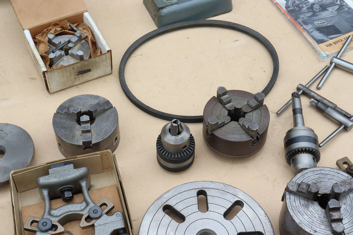 Myford Super 7B lathe with tooling