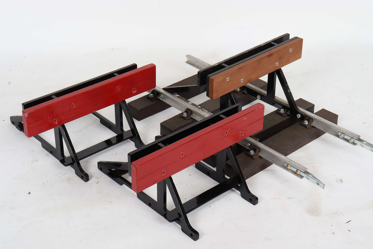 Three 5 inch gauge buffer stops