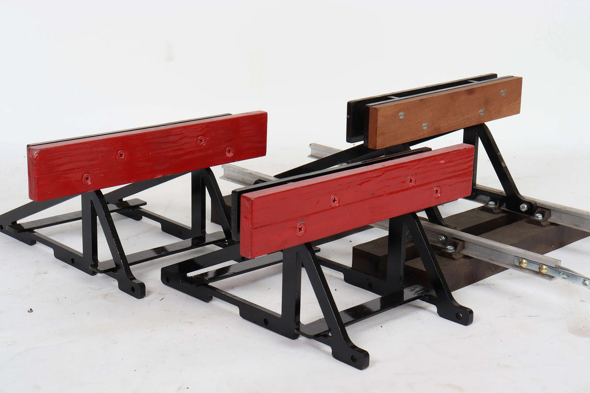 Three 5 inch gauge buffer stops