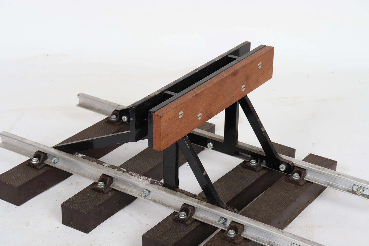Three 5 inch gauge buffer stops